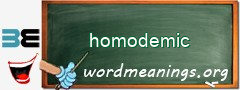WordMeaning blackboard for homodemic